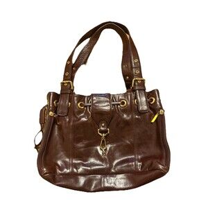 The Find Purse Handbag Shoulder Bag Maroon Burgundy Satchel Leather Pockets a27